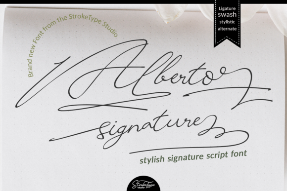 Alberto Signature: A Graceful Script Font for Editorial Design