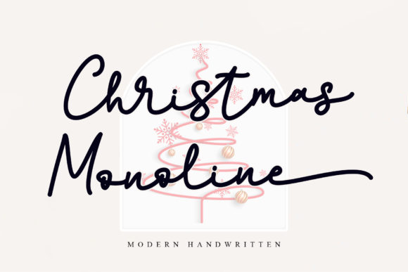 Christmas Monoline Typeface for Elegant Editorial Design
