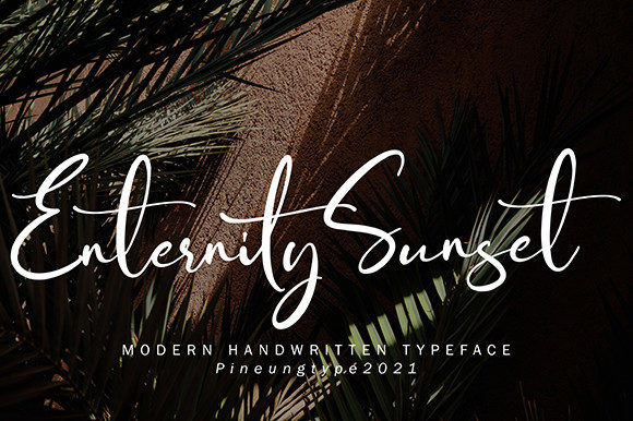 Enternity Sunset: A Script Handwritten Font for Elegant Campaigns