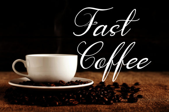 Fast Coffee Typeface: Elevate Campaign Visuals with Elegant Script