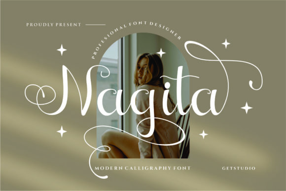 Nagita Script Font for Romantic Editorial Design