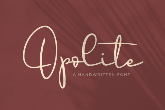 Opolite: A Whimsical Script Font for Polished Brand Identity