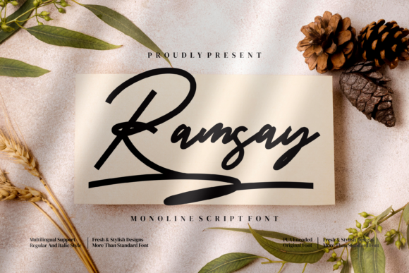 Ramsay Script Font for Elegant Branding and Vintage Designs