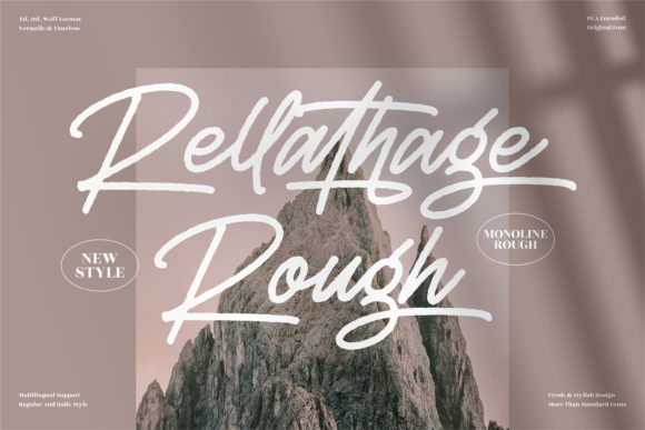 Rellathage Rough Typeface for Vintage-Inspired Craft Branding