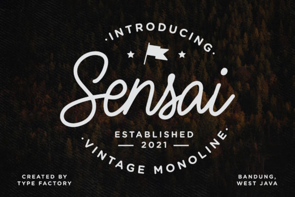 Sensai: A Vintage Script Font for Elegant Branding
