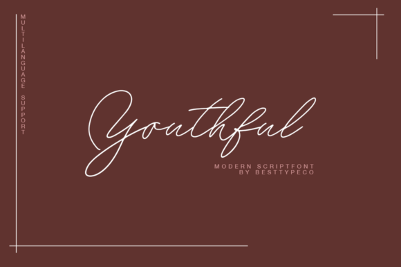 Youthful Typeface: A Modern Script Handwritten Font for Digital Branding